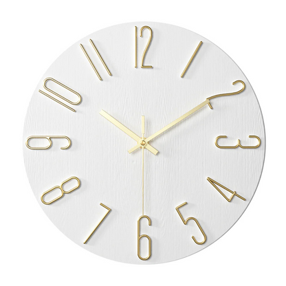 12-Inch Silent Quartz Timepiece for Bedroom & Office – Lightweight Plastic Frame, Battery Operated, Easy Read Display