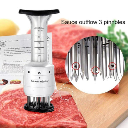 Flavor Injector Syringe Kit with Needles for BBQ, Turkey & Brisket - Stainless Steel