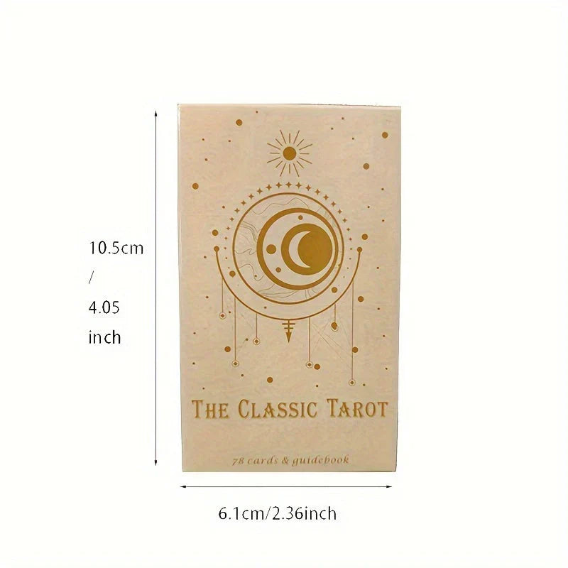Classic Tarot Card Deck 78-Card Set for Divination and Spiritual Guidance | Complete Reading Kit with Instruction Booklet