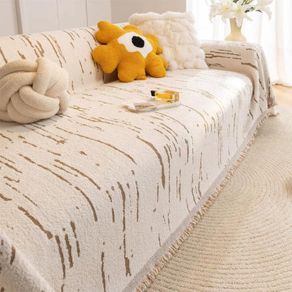 Daazzle Sofa Cover - Heavyweight Microfiber, Natural Bark Throw