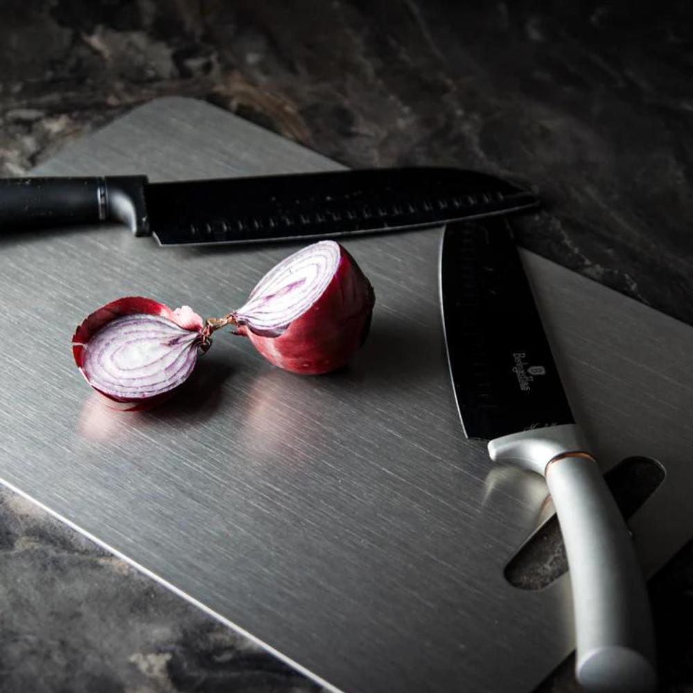 Stainless Steel Cutting Board for Kitchen – Antibacterial Non-Porous Food Prep Surface – Dishwasher Safe