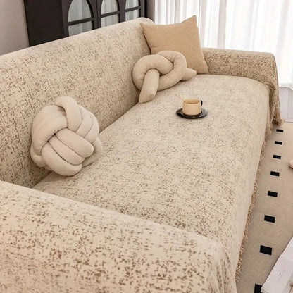 Sierra Chenille Sofa Cover - Elegant Speckled Design, Machine Washable