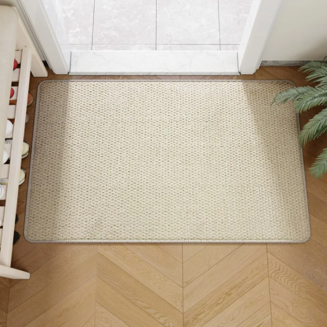 Indoor Outdoor Jute Look Doormat with Non-Slip Backing for Entryway Hall Porch Patio Balcony Veranda