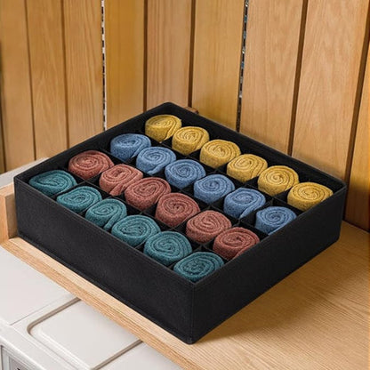 Folio Organizer Box - Breathable Fabric, 24 Compartments