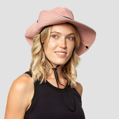 Foldable Wide Brim Sun Hat with UPF 50+ Protection & Ponytail Opening for Women