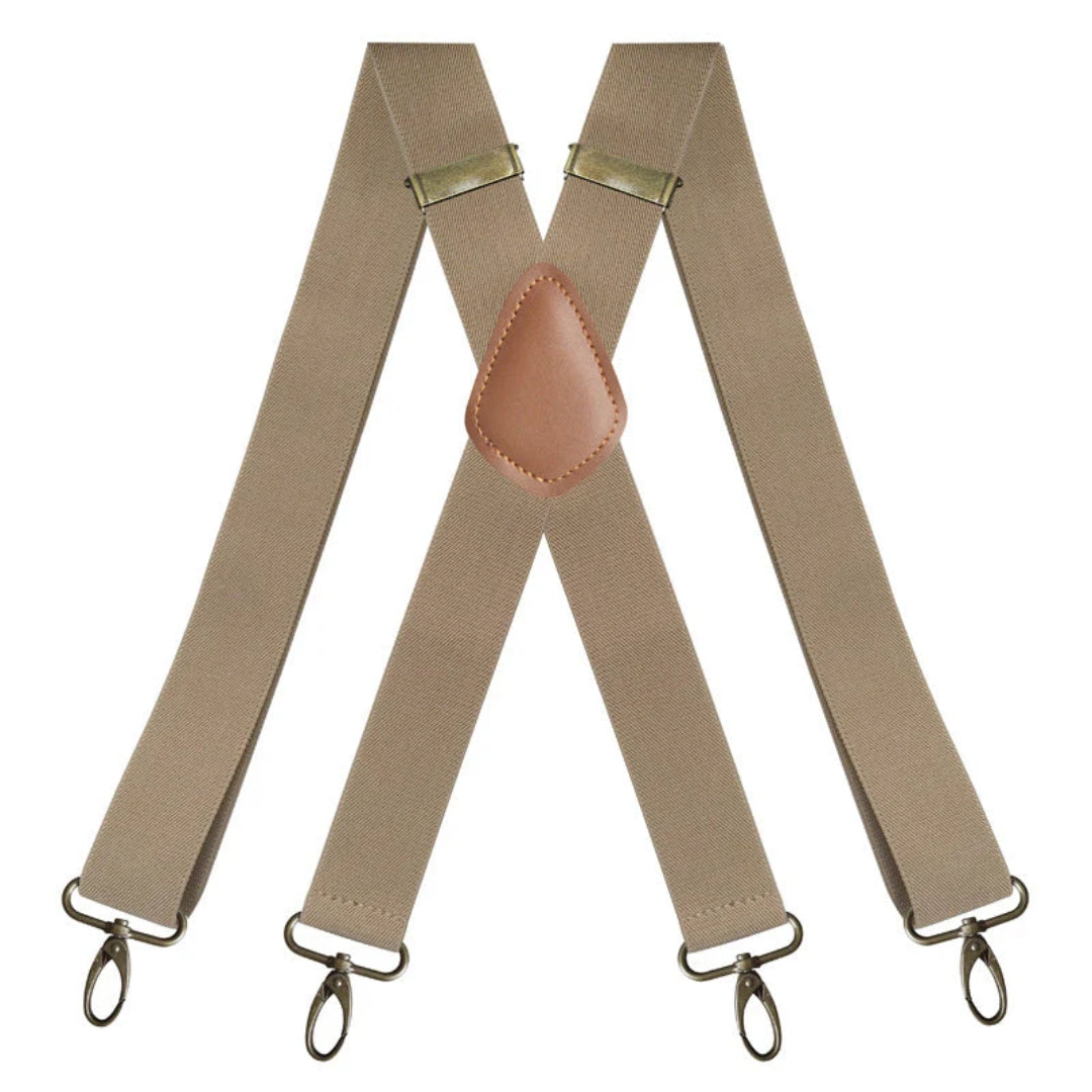 Adjustable X-Back Suspenders with Metal Clips for Men – Elastic Dress Braces for Formal & Casual Wear
