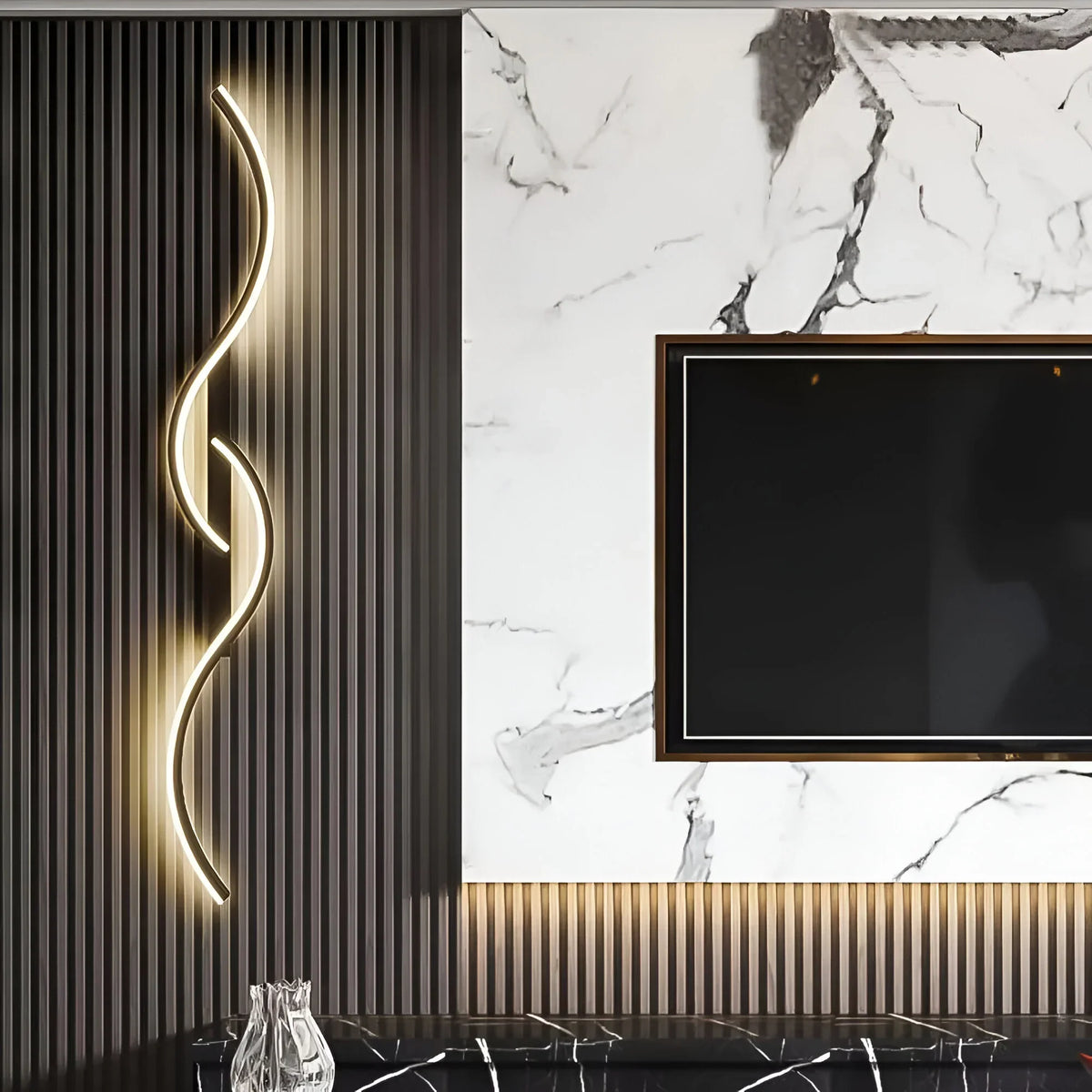 Sleek Arc LED Wall Sconce | Indoor Accent Lighting for Bedroom, Hallway, Living Room & Stairway | Contemporary Linear Design | 24 to 47 Inch