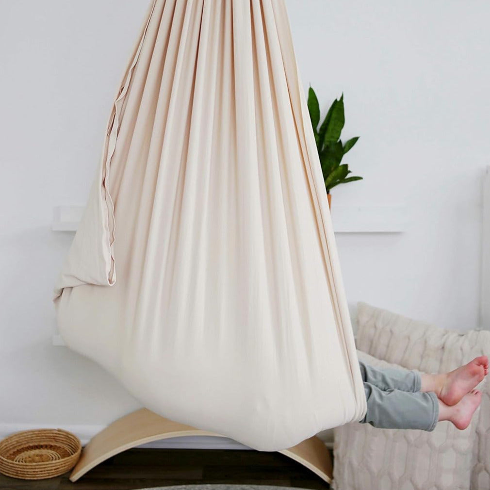 Indoor Sensory Swing for Kids – Cocoon Hammock Chair for Calming & Focus – Cotton Hanging Seat for Children's Play Room, Bedroom, Therapy