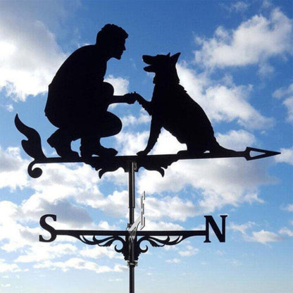 Decorative Weather Vane for Yard – Stainless Steel Wind Direction Indicator, Weatherproof Garden Accent