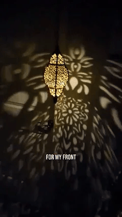 Solar Lanterns Outdoor Waterproof, Moroccan Outdoor Solar Lights for Patio, Decorative Hanging Lantern with Warm LED
