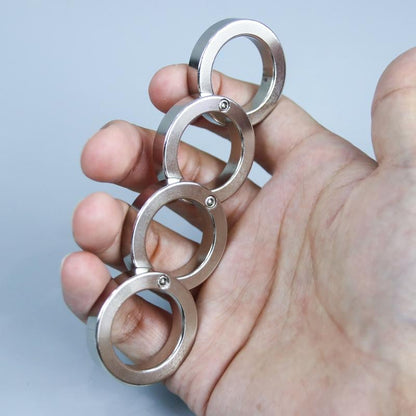 Collapsible Four-Finger Fidget Ring for Anxiety Relief & Focus | Portable Handheld Stress Tool for Adults Students | Silent Tactile