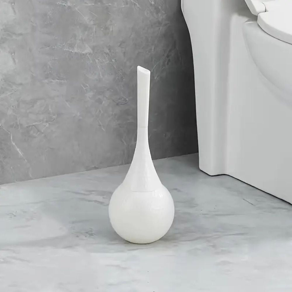 Premium Toilet Brush with Covered Holder Stand ABS Bathroom Cleaning Tool Modern Design Hygienic Storage Four Finishes