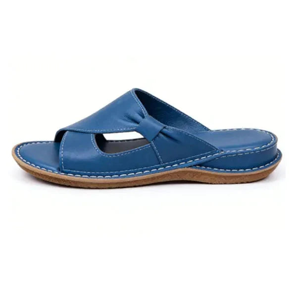 Women's Arch Support Sandals Genuine Leather Cushioned Footbed Slip-Resistant Summer Footwear for Walking Casual Everyday Wear