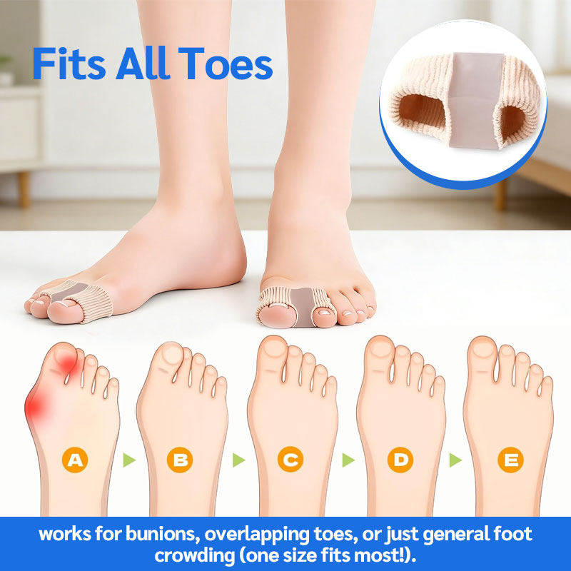 Gel Toe Spacers with Bunion Cushion Pads for Pain Relief and Alignment Support in Shoes