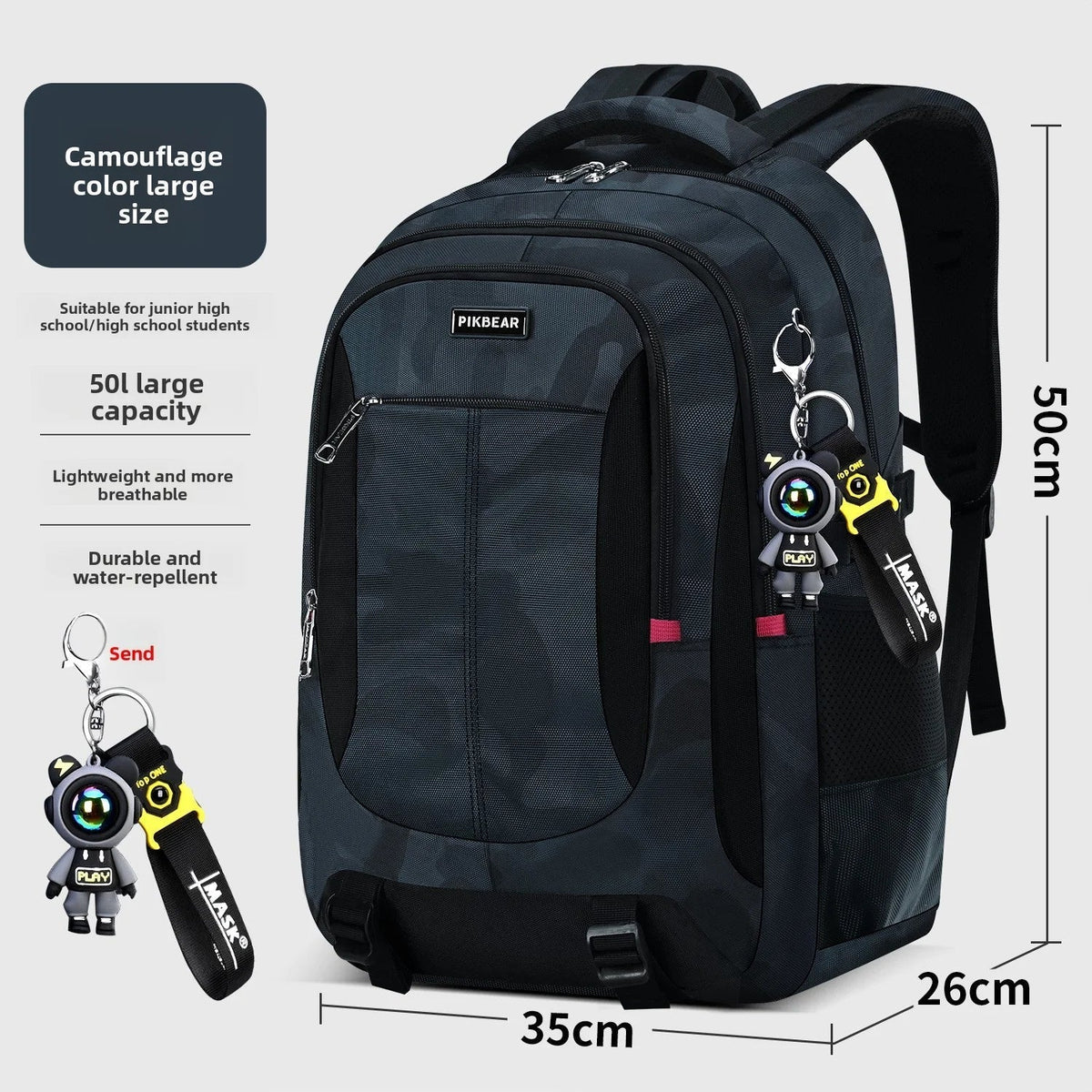 Multi-Compartment Student Backpack with Padded Laptop Sleeve & Adjustable Straps for School, College & Everyday Use