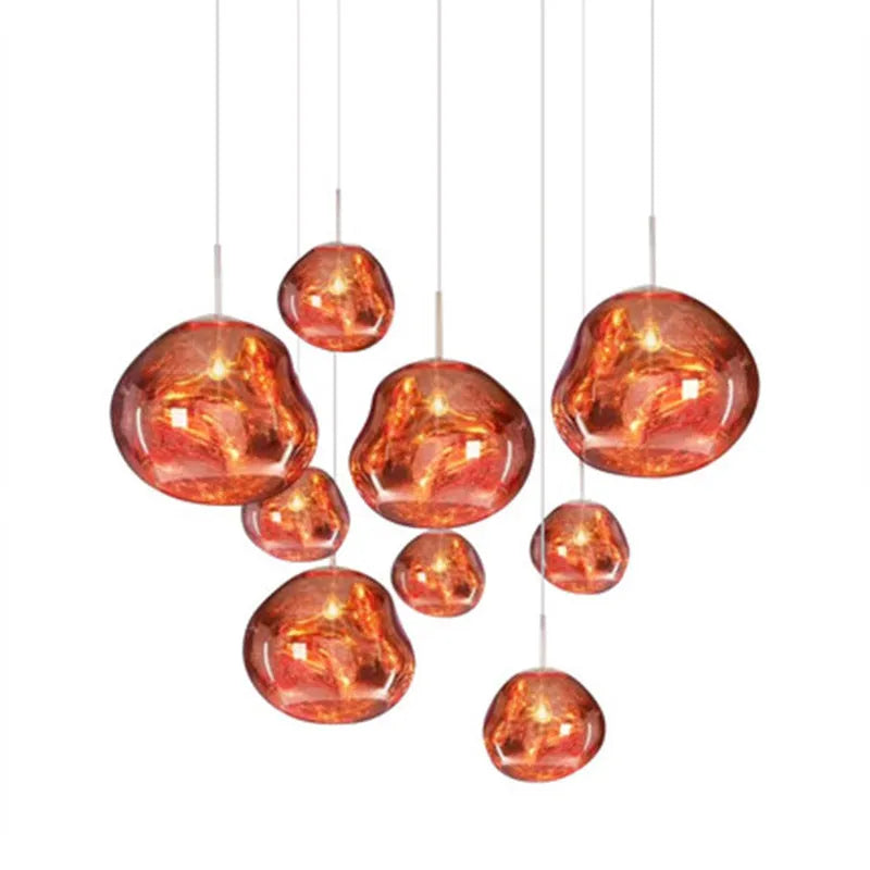 Organic Acrylic Pendant Light with Flowing Form for Dining Room & Bedroom – E27 LED Hardwire Ceiling Fixture