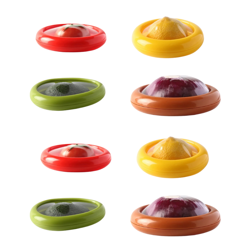 Silicone Produce Storage Containers with Airtight Lids - Keep Fruits & Vegetables Fresh Longer - Dishwasher Safe Fridge Organizers for