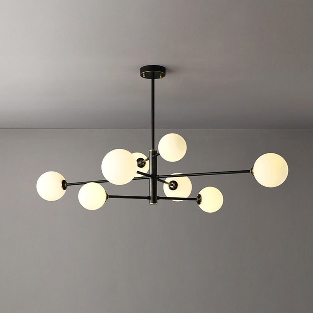 Multi-Globe Hanging Fixture with Adjustable Height for Dining Room & Living Room – Metal Frame with Glass Orbs – G9 LED Bulbs Included – 24