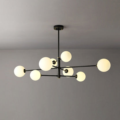 Multi-Globe Hanging Fixture with Adjustable Height for Dining Room & Living Room – Metal Frame with Glass Orbs – G9 LED Bulbs Included – 24