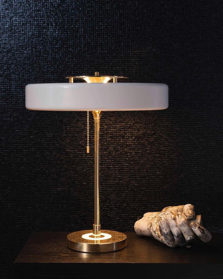 Adjustable Desk Light with Counterweight 10W LED Brass Finish Midcentury Modern Pull Chain Switch for Nightstand Office Home