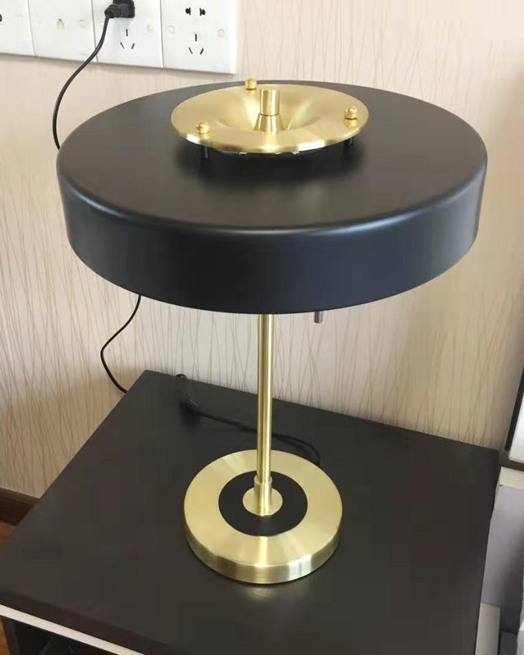 Adjustable Desk Light with Counterweight 10W LED Brass Finish Midcentury Modern Pull Chain Switch for Nightstand Office Home