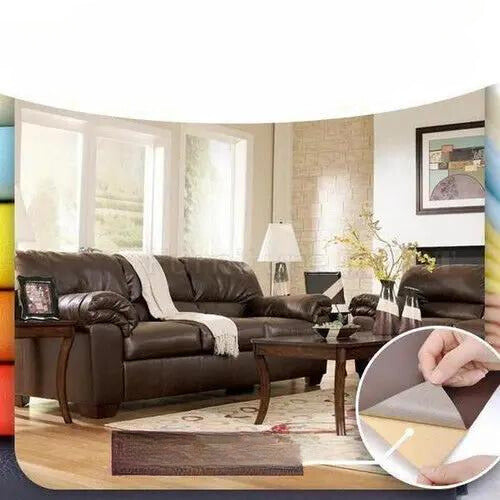 Peel-and-Stick Leather Repair Patches for Furniture, Car Seats & Bags – Cut-to-Fit, Waterproof Vinyl Sheet 20×54 in