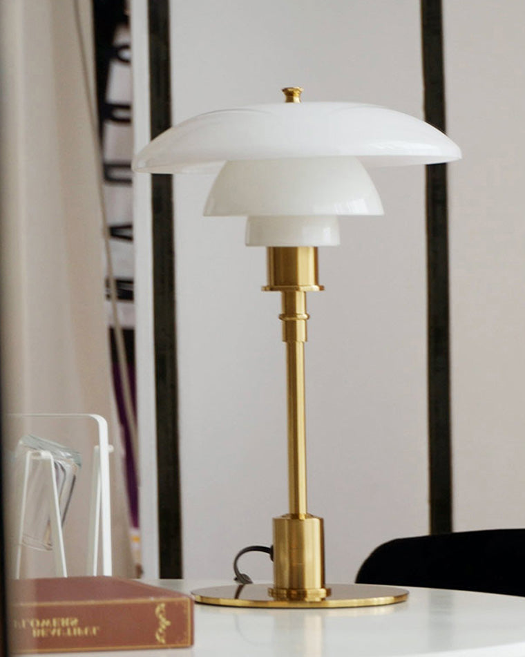 Glass Desk Lamp with Adjustable Light Temperature 19 inches Tall for Home Office Bedside Reading Study Room Work Surface Illumination Nights