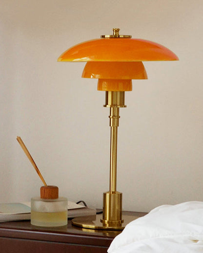 Glass Desk Lamp with Adjustable Light Temperature 19 inches Tall for Home Office Bedside Reading Study Room Work Surface Illumination Nights