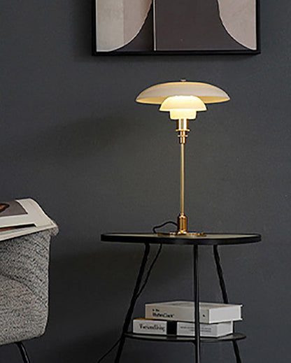 Glass Desk Lamp with Adjustable Light Temperature 19 inches Tall for Home Office Bedside Reading Study Room Work Surface Illumination Nights