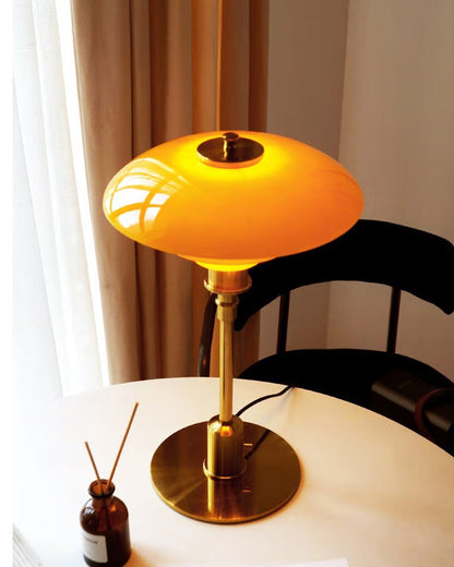 Glass Desk Lamp with Adjustable Light Temperature 19 inches Tall for Home Office Bedside Reading Study Room Work Surface Illumination Nights