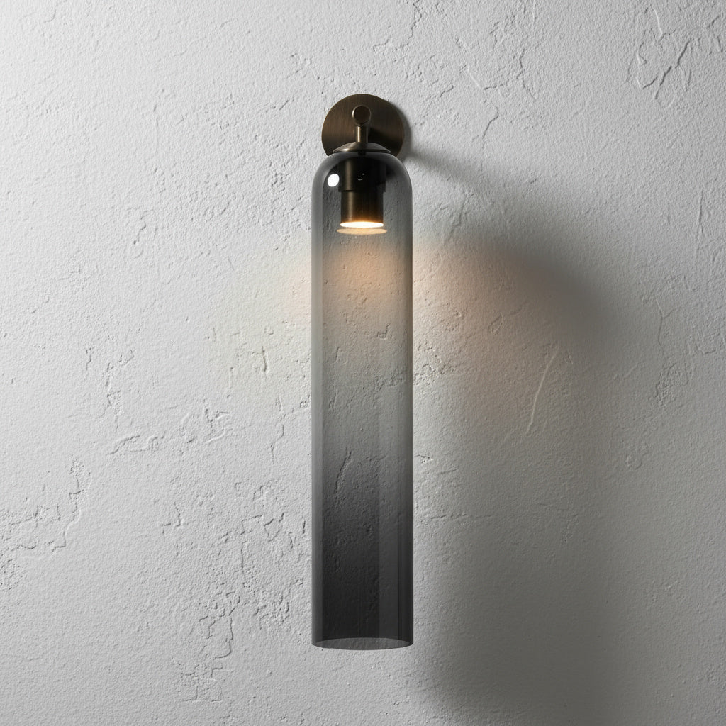 Contemporary Glass Globe Wall Sconce with LED Bulb for Bedroom Dining Room Bathroom Foyer Kitchen Study