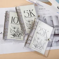 Year-Long Cash Envelope Budget Organizer Binder with Pockets for Monthly Savings Goals Personal Finance Tracker Ring Binder Waterproof