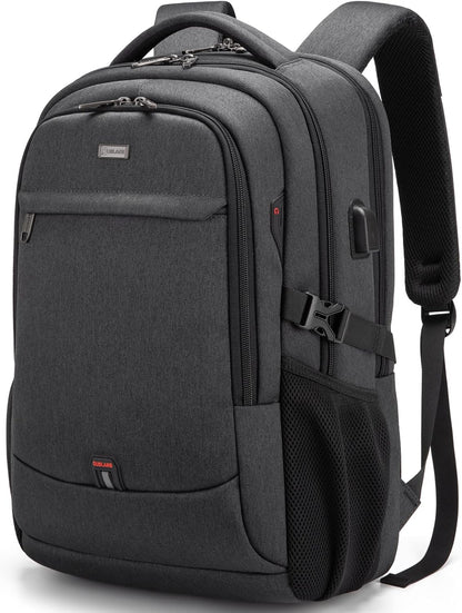 Travel Backpack with USB Charging Port for Laptops up to 17 Inches | Water-Resistant Daypack with Anti-Theft Pocket for Business Work School