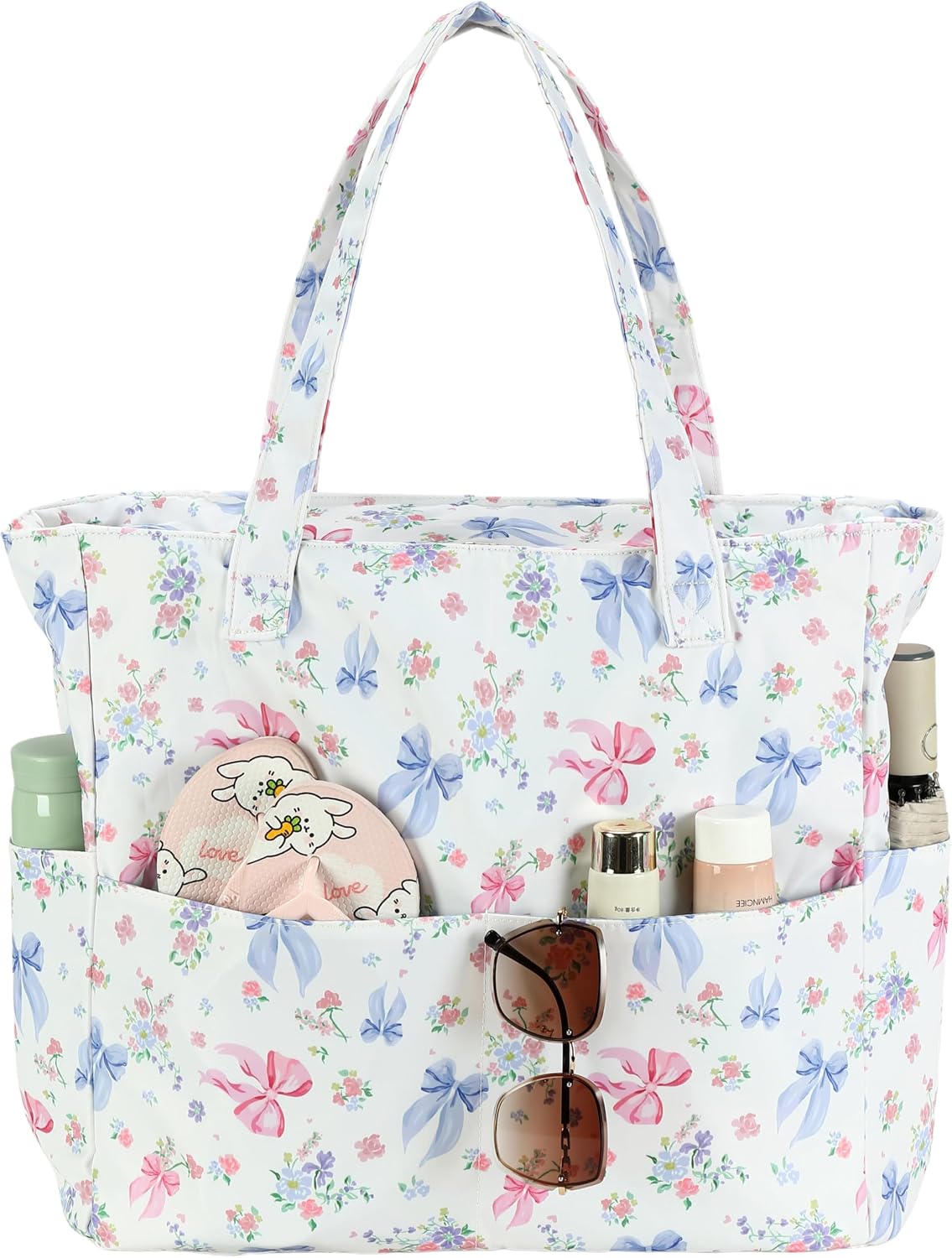 Ortekor Waterproof Beach Tote Bag with Wet Compartment | Extra Large Carry-On for Weekend Travel