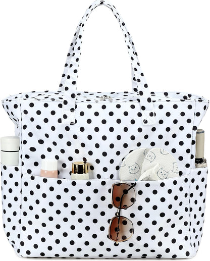 Beach Bag Waterproof with Wet Compartment, Large Beach Tote Bag for Pool and Gym, Travel Tote Bag for Grocery