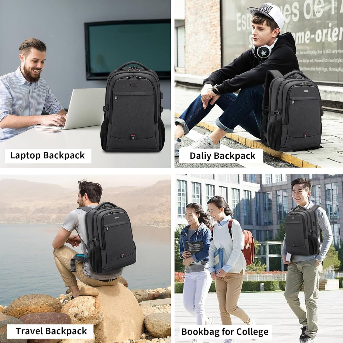 Tech-Ready Laptop Backpack with Charging Port, Anti-Theft Pocket & Multi-Day Compartments for Commute & Travel