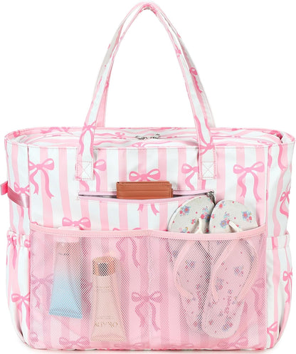 Beach Bag Waterproof with Wet Compartment, Large Beach Tote Bag for Pool and Gym, Travel Tote Bag for Grocery