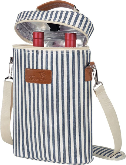 Insulated Wine Tote Carrier Bag with Padded Design | Leakproof Cooler for Travel and Parties