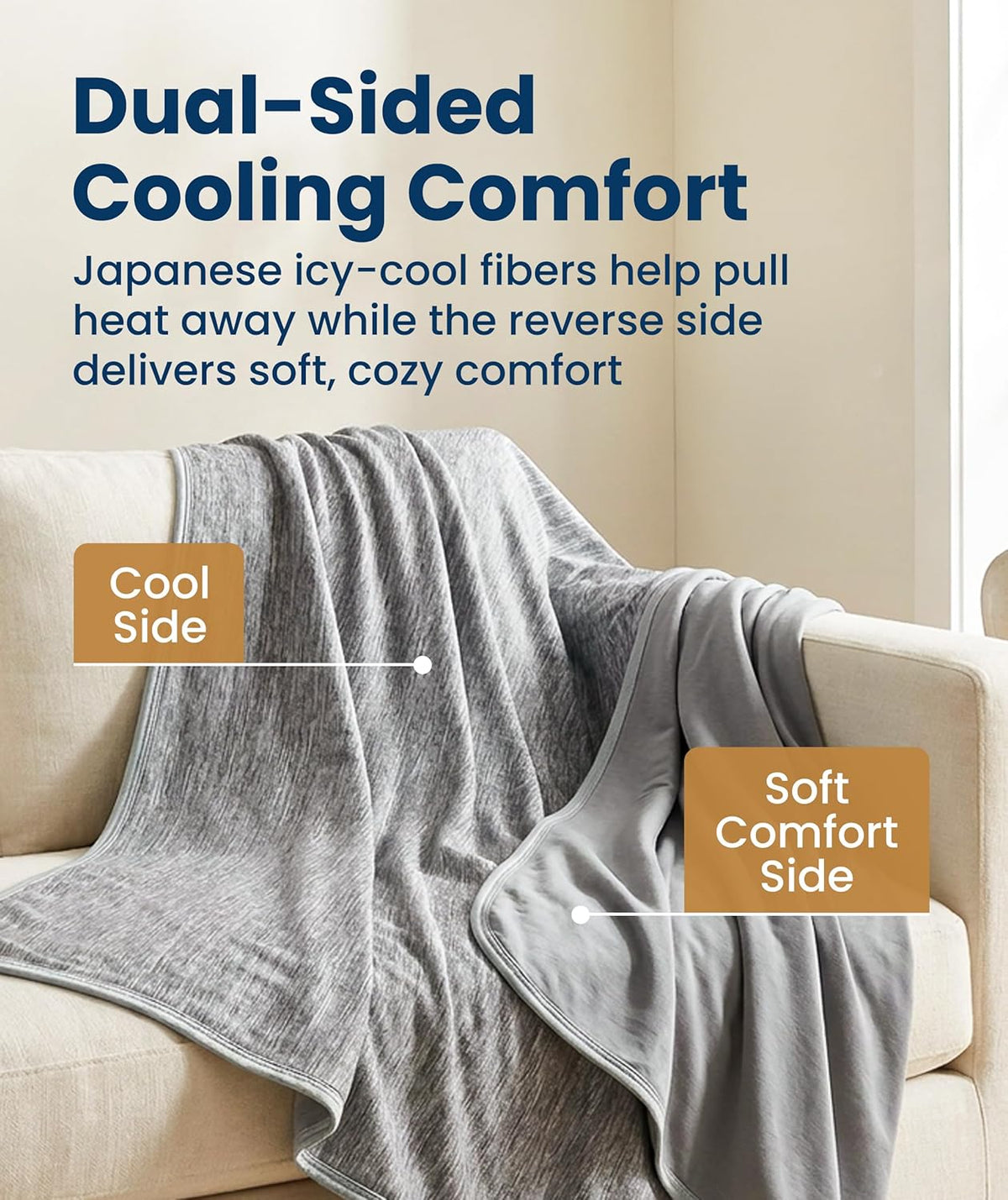 Cozy Haven | Cooling Blanket for Hot Sleepers with Breathable Fabric | Lightweight Throw for Comfort and Relief