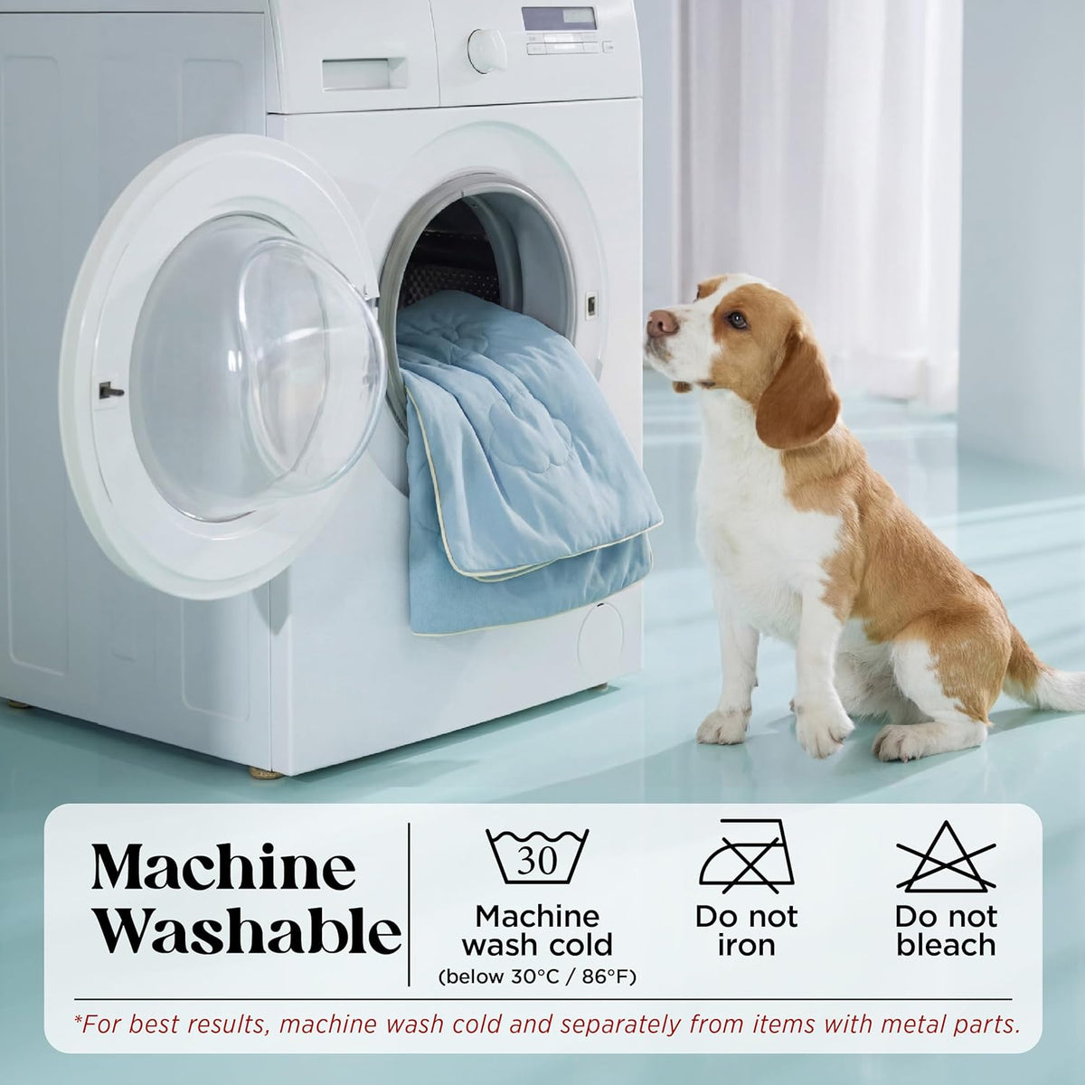 Cozy Pet Collection | Cooling Blanket for Dogs with Q-MAX>0.4 | Washable Summer Throw for Comfort in Hot Weather