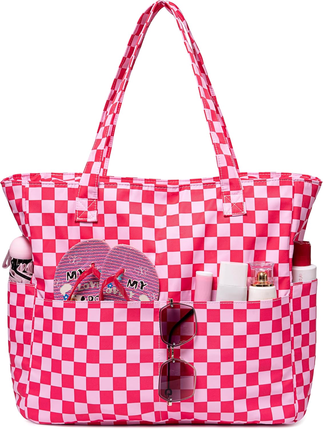 Beach Bag Waterproof with Wet Compartment, Large Beach Tote Bag for Pool and Gym, Travel Tote Bag for Grocery