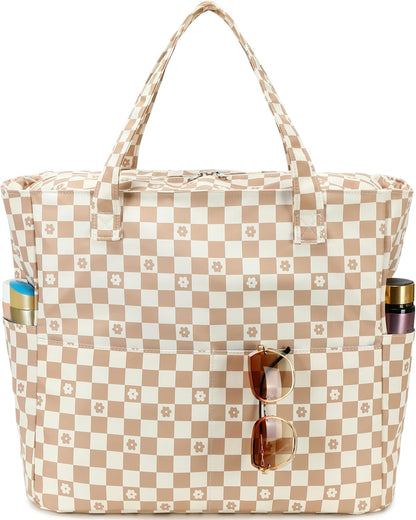 Beach Bag Waterproof with Wet Compartment, Large Beach Tote Bag for Pool and Gym, Travel Tote Bag for Grocery