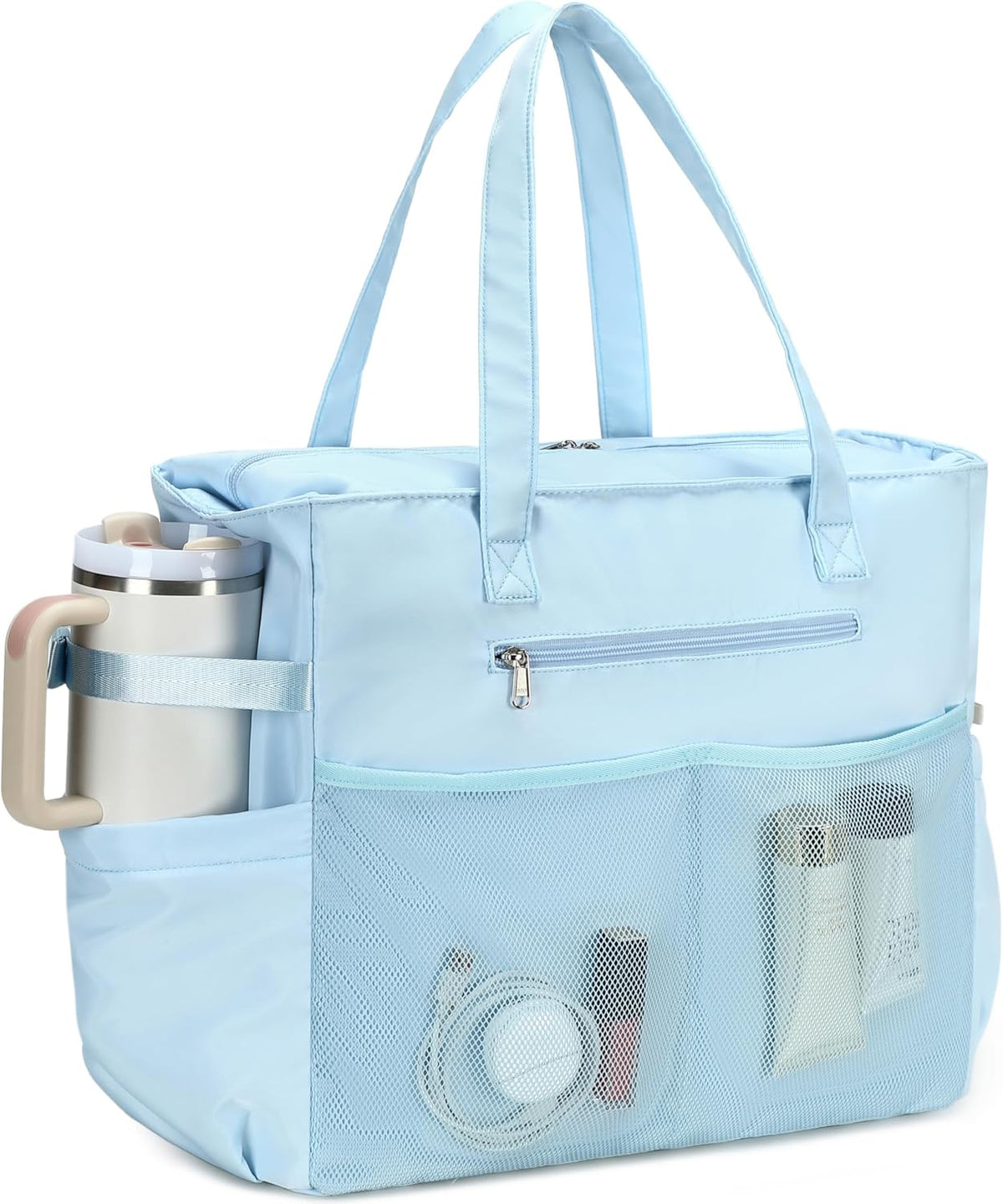 Beach Bag Waterproof with Wet Compartment, Large Beach Tote Bag for Pool and Gym, Travel Tote Bag for Grocery