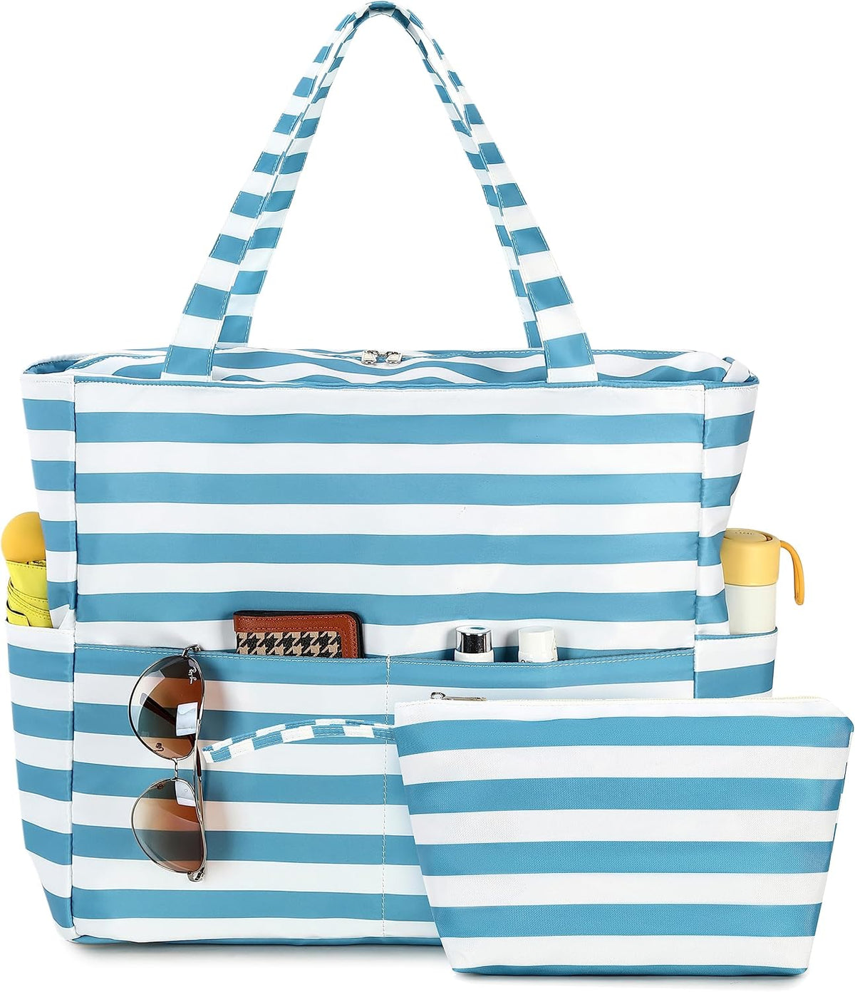 Beach Bag Waterproof with Wet Compartment, Large Beach Tote Bag for Pool and Gym, Travel Tote Bag for Grocery