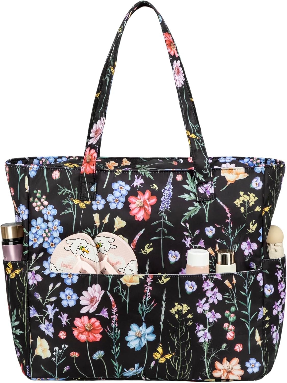 Ortekor Waterproof Beach Tote Bag with Wet Compartment | Extra Large Carry-On for Weekend Travel