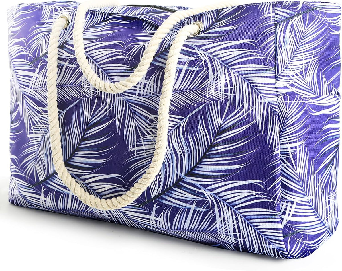 Coastal Escape | Large Waterproof Beach Bag with Sandproof Design | Versatile Tote for Family Outdoor Adventures