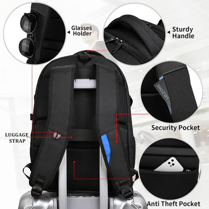 Tech-Ready Laptop Backpack with Charging Port, Anti-Theft Pocket & Multi-Day Compartments for Commute & Travel