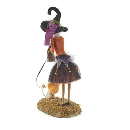 Handcrafted Resin Witch Figurine for Halloween Decor | Mystical Table Accent Sculpture | Gothic Home Centerpiece | Vintage Spooky