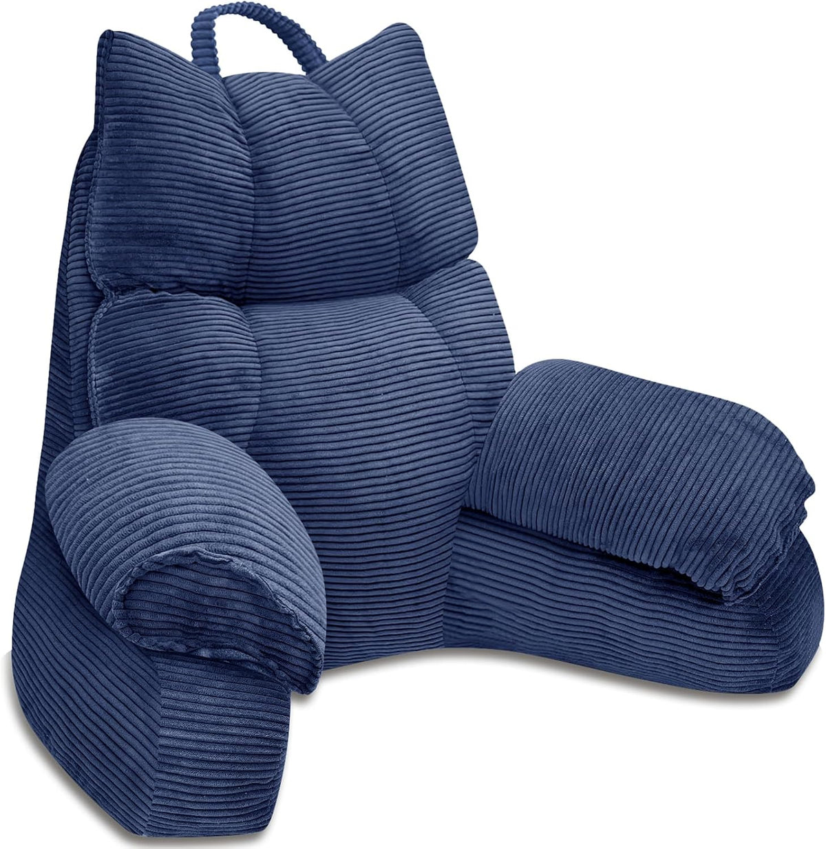 Reading Pillow with Arms Memory Foam Back Support for Bed Gaming Chair Rest Lounge Cushion Adult Backrest Seated Position Dorm Room