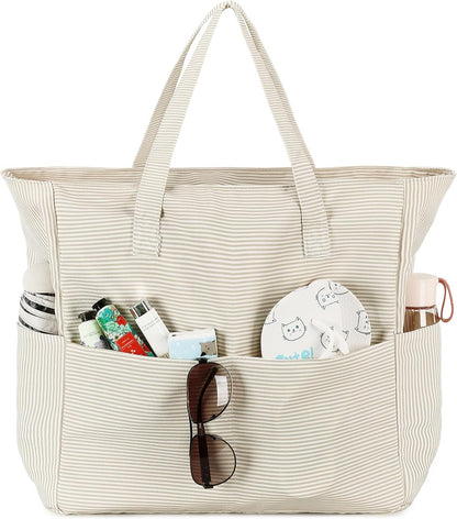 Beach Bag Waterproof with Wet Compartment, Large Beach Tote Bag for Pool and Gym, Travel Tote Bag for Grocery